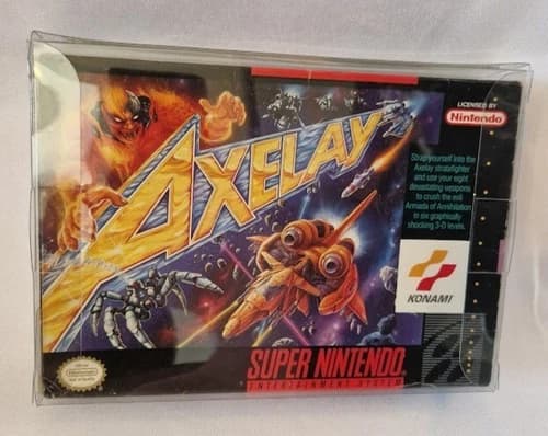 AXELAY NTSC - Super Nintendo SNES CIB Boxed, Manual and Protector Rare