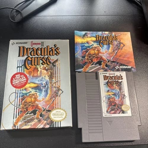 Castlevania III 3 Dracula's Curse (Nintendo NES) Complete in Box CIB