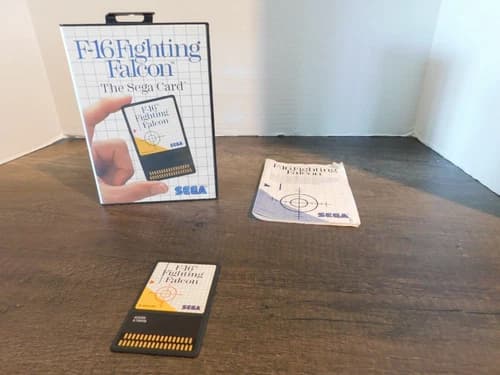 F-16 Fighting Falcon Sega Master System Video Game Complete CIB Manual Card Box