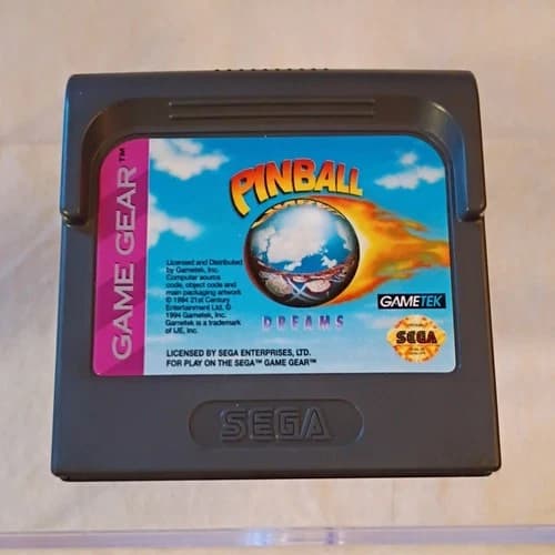 GameTek Pinball Dreams Sega Game Gear 1994 Pinball Genre Cartridge