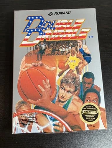 1987 Nintendo DOUBLE DRIBBLE NES Game Box ONLY W/Manual Inserts CLEAN