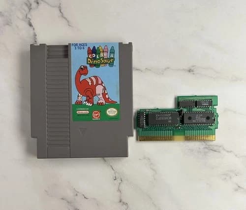 Color a Dinosaur (Nintendo Entertainment System NES, 1993) Tested & Authentic