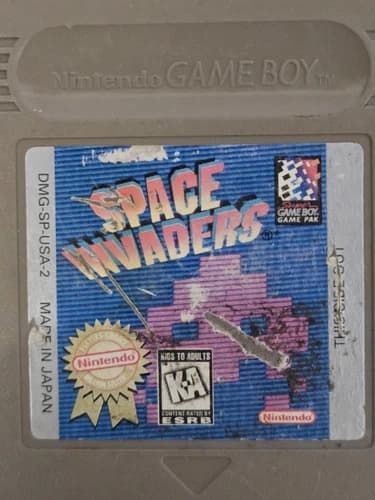 game boy game space invaders 80s gamers DMG-SP-USA-2 family fun tested