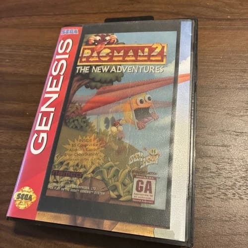 Pac-Man 2: The New Adventures (Sega Genesis, 1994) with Holo Lenticular in front