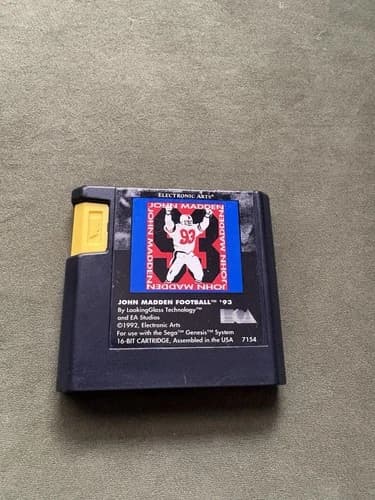 John Madden Football '93 Sega Genesis, 1993 - Tested