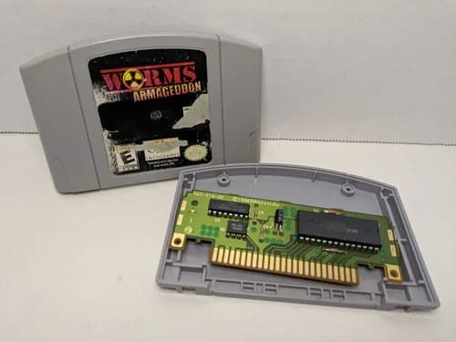 Worms: Armageddon (Nintendo 64, N64, 2000) Authentic Tested Working