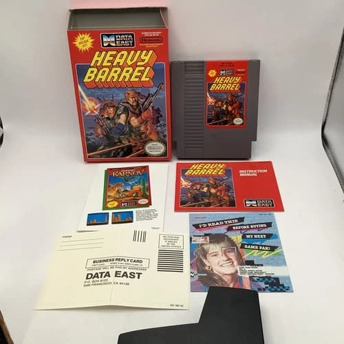 Heavy Barrel Nintendo Entertainment System, 1990 CIB Boxed Complete.