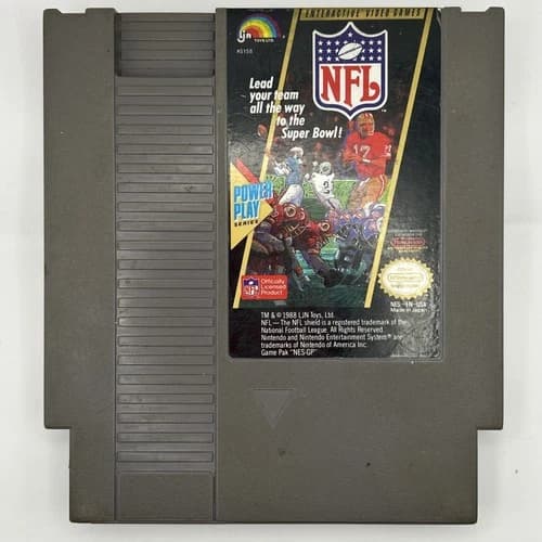 NFL Football - 1989 Nintendo NES Game Cartridge - Authentic Tested and Working