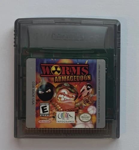 Worms: Armageddon (Nintendo Game Boy Color, 1999) ~ Authentic ~ Tested