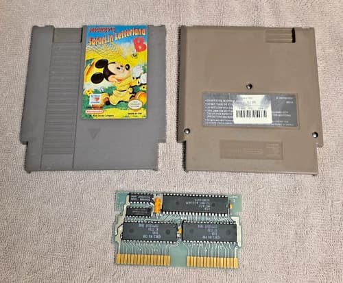 NES Game Mickey's Safari in Letterland Nintendo Entertainment System TESTED!