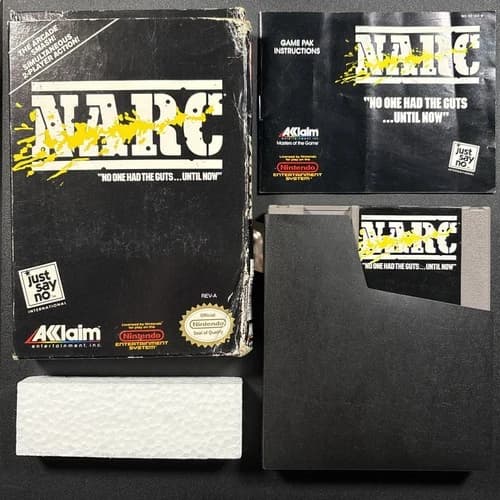 NARC (Nintendo Entertainment System, 1990) Authentic Tested Complete In Box CIB