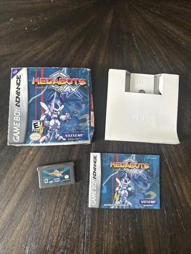 Nintendo Gameboy Advance Game Medabots AX Rokusho Ver. CIB Complete In Box