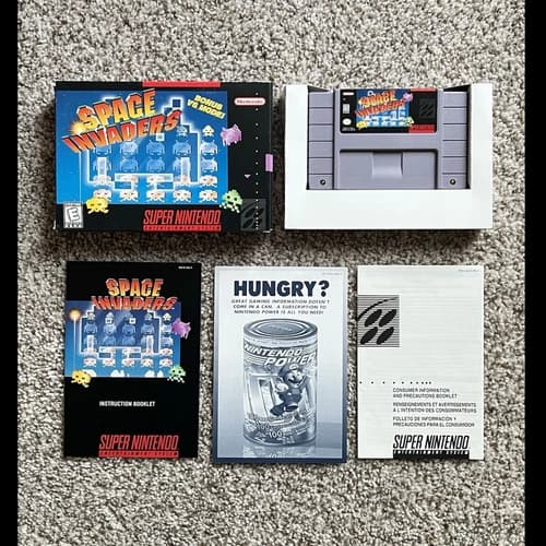Space Invaders Complete CIB w/ Manual - Super Nintendo SNES NTSC-U/C