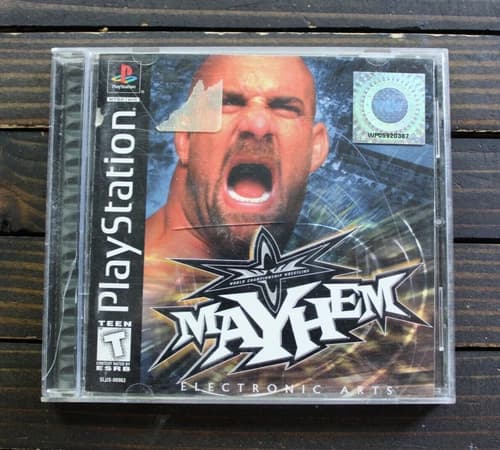 WCW Mayhem (Sony PlayStation 1, 1999) Good Condition CIB