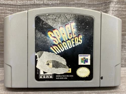 Space Invaders Nintendo N64 Video Game Authentic Cartridge Only Tested Works