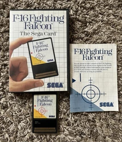 F-16 Fighting Falcon (Sega Master System, 1986) CIB Complete w/ Manual