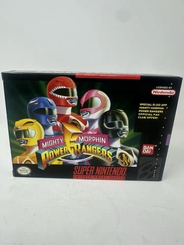 Mighty Morphin Power Rangers (super Nintendo, SNES) Authentic, Complete TESTED