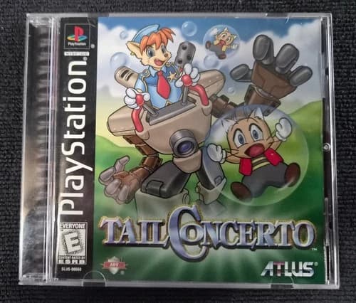Tail Concerto CIB Playstation 1 Video Game Atlus Tested Registration Card