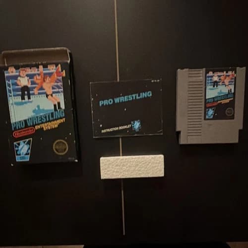 Nintendo Pro Wrestling in box w/ manual, cartridge, sleeve, NES, 1987