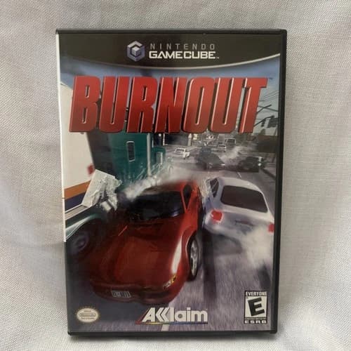 Burnout (Nintendo GameCube VIDEO GAME COMPLETE 2 Player Manual CAR RACING