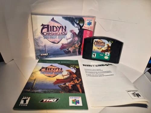 Aidyn Chronicles The First Mage N64 Nintendo 64 CIB Complete Box ManualAuthentic
