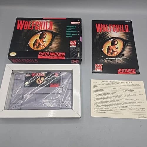 Wolfchild (Super Nintendo SNES, 1993) Complete With Manual CIB Registration