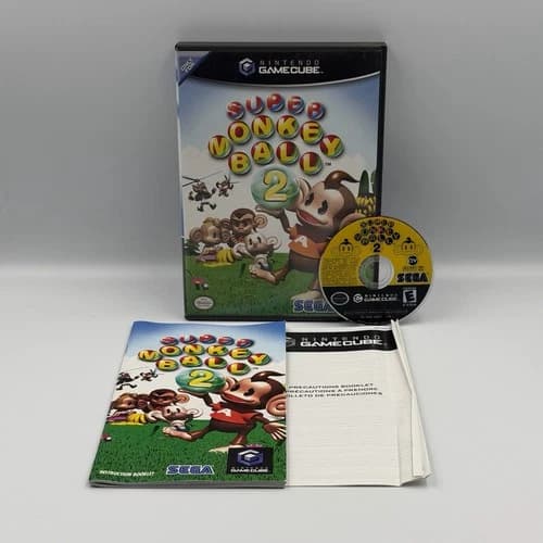 Super Monkey Ball 2 (Nintendo GameCube, 2002) Complete CIB With Manual Tested