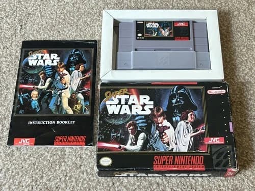 Super Star Wars Complete w/Manual Super Nintendo (SNES) NTSC USA Ship Worldwide!