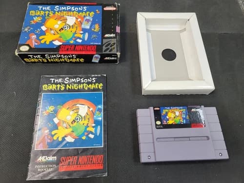 The Simpsons: Bart's Nightmare Super Nintendo SNES Complete In Box CIB