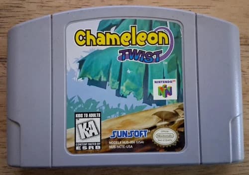 Chameleon Twist (Nintendo 64 N64, 1997) Cartridge Only Authentic *TESTED*