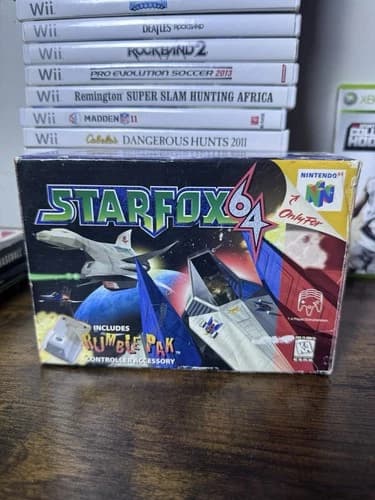 Star Fox 64 Nintendo 64 N64 CIB Box Manual Rumble Pak Inserts Authentic Tested