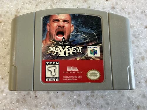 WCW MAYHEM Nintendo N 64 N64 System VIDEO GAME CARTRIDGE NES HQ