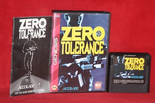 Zero Tolerance (Sega Genesis, 1994) Authentic Game Cartridge, CIB Complete
