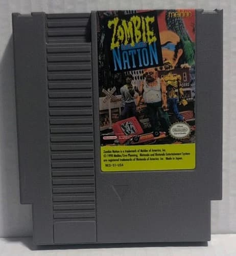 Zombie Nation Nintendo NES Video Game Cartridge