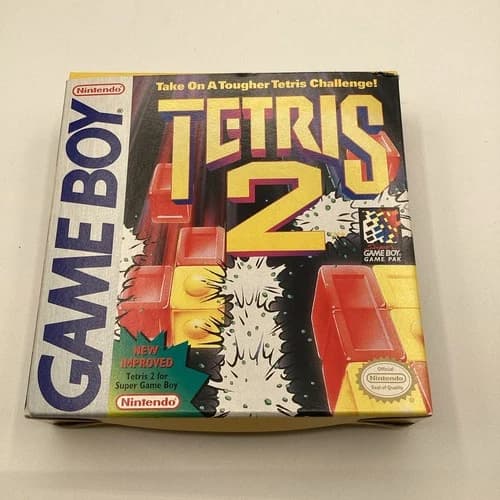 Tested Authentic - Tetris 2 Nintendo Game Boy GB - CIB Complete