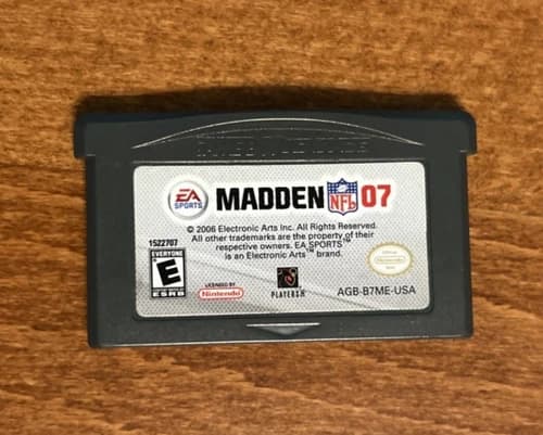 Madden NFL 07 for Nintendo Game Boy Advance - Cart Only - TESTED - FREE SHIP