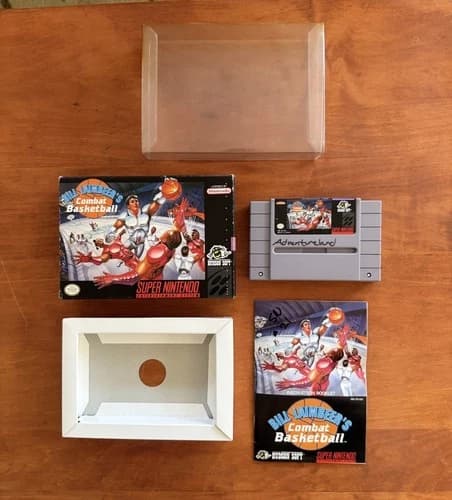 Bill Laimbeer's Combat Basketball (Super Nintendo SNES) Excellent CIB Complete