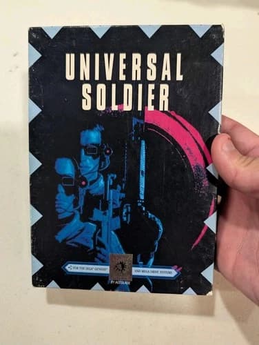UNIVERSAL SOLDIER FOR SEGA GENESIS WITH BOX, MANUAL - Rental - Tested