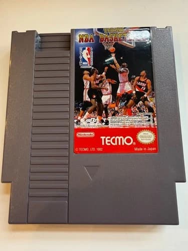 Tecmo NBA Basketball (Nintendo NES) Authentic TESTED & Working