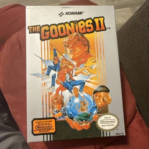 The Goonies 2 (1987) NES Nintendo. Game, Box, Manual, Inserts.