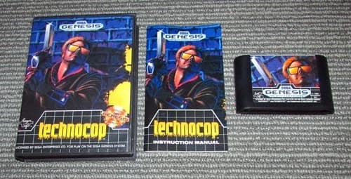 Techno Cop TechnoCop for Sega Genesis Complete Fast Shipping!