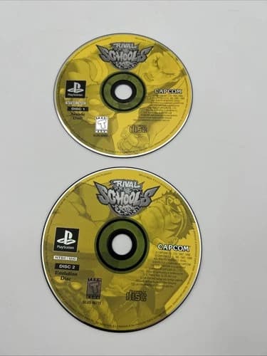Rival Schools (Sony PlayStation 1 PS1, 1998) Both Discs Only Tested