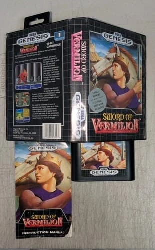 Sword of Vermilion (Sega Genesis) Tested Working Complete w/ Manual