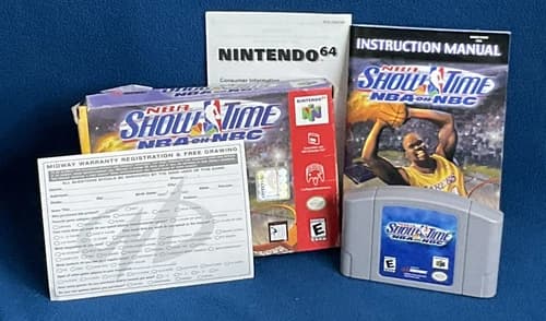 NBA Showtime: NBA on NBC (Nintendo 64, 1999) N64 Box Manual Reg Protector
