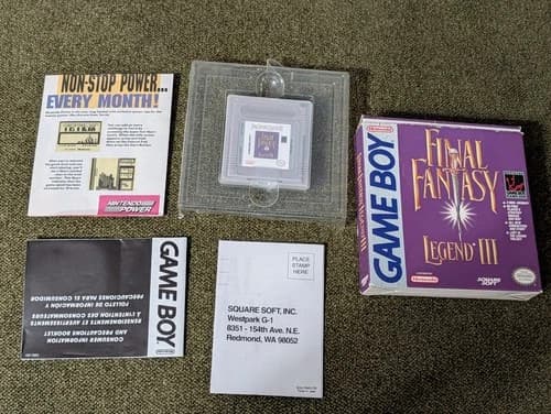 Nintendo Gameboy Final Fantasy Legend III CIB Tested Manuals All Authentic
