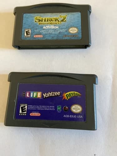 Life Yahtzee Payday And Shred 2 Nintendo Game Boy Advance! Tested