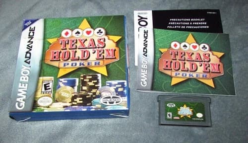 Texas Hold 'Em Poker for Nintendo Game Boy Advance Complete Fast Shipping