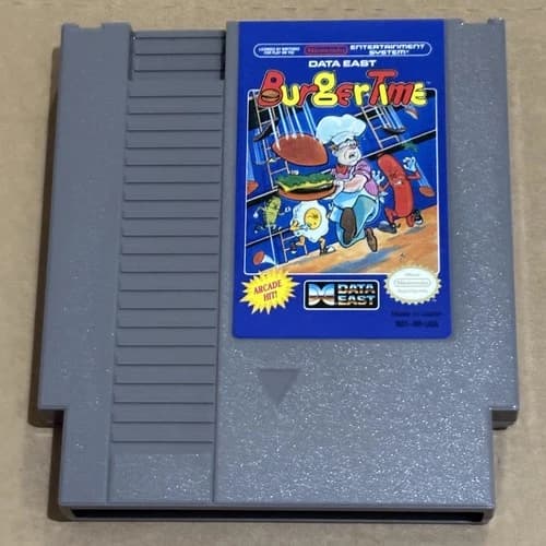 Nintendo NES Burgertime (Cleaned, Tested & Working)