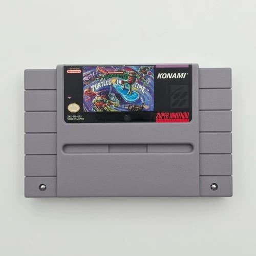 Konami Teenage Mutant Ninja Turtles IV Turtles in Time SNES Cartridge