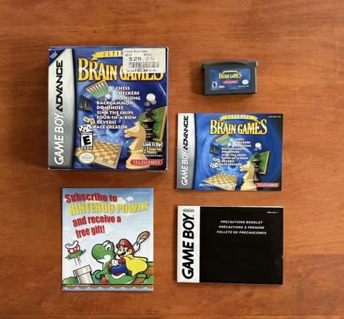 Ultimate Brain Games (Game Boy Advance, GBA) Great Condition CIB Complete